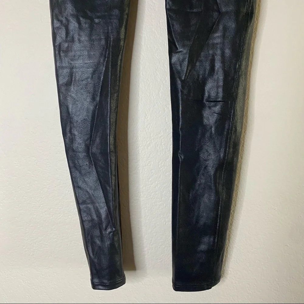 SPANX black faux leather leggings S - Picture 9 of 12